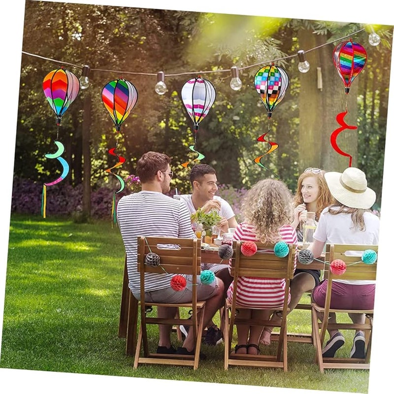 3 قطع كبيرة من طاحونة الهواء على شكل منطاد حديقة ديكور في الهواء الطلق دوارة مقاس 130 × 42 × 27 سم - Image 5